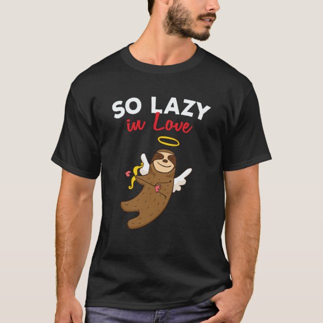 Camiseta My Sloth Is My Valentine Lazy Sloths Cupid Valenti (Anverso)