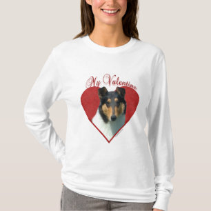 Camiseta My Smooth Collie Valentine; Tricolor Collie