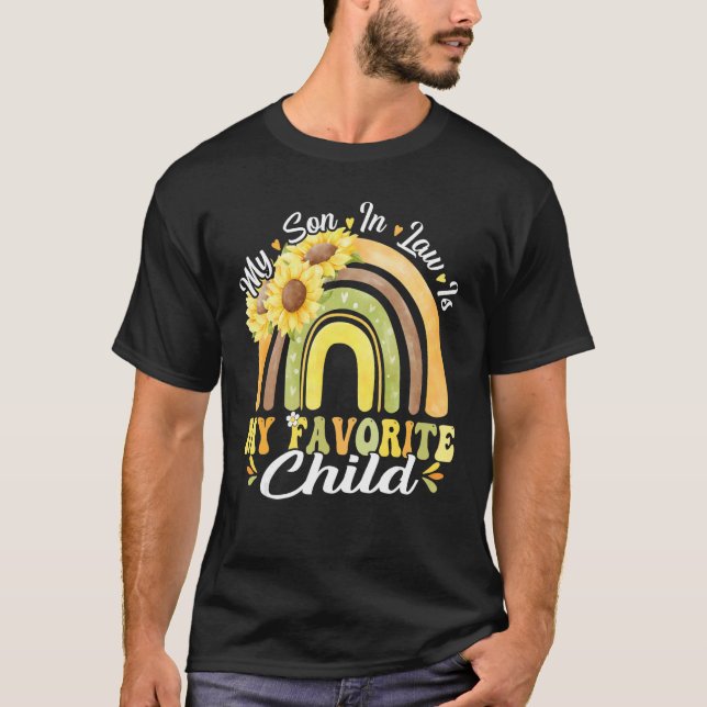Camiseta My Son In Law Is My Favorite Child  Rainbow Sunflo (Anverso)