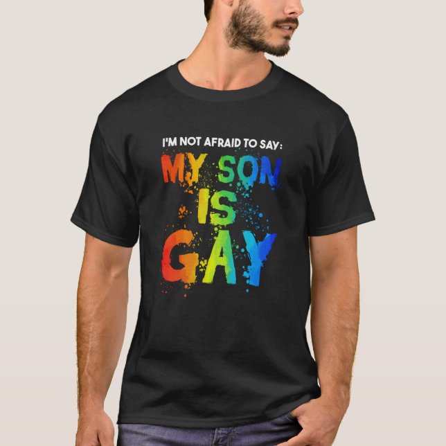 Camiseta My Son Is Gay Pride Month LGBT LGBTQ Mom (Anverso)