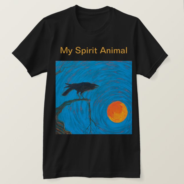 Camiseta My Spirit Animal Crow Raven (Anverso del diseño)