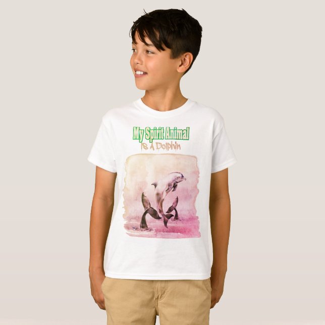 Camiseta My Spirit Animal Is A dolphin (Anverso completo)