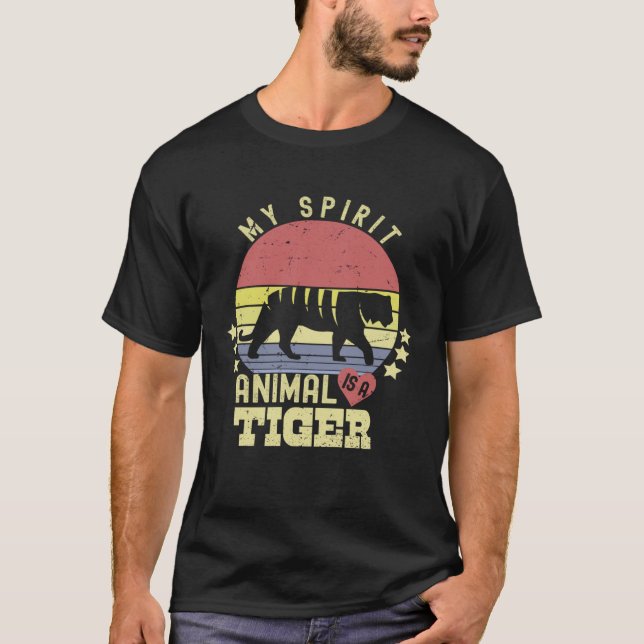 Camiseta my spirit animal is a Tiger  Cute Tiger (Anverso)