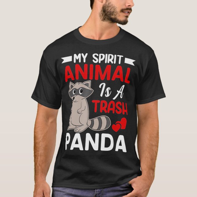Camiseta My Spirit Animal Is a Trash Panda  Funny Raccoon L (Anverso)
