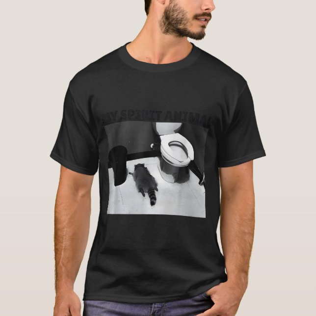 Camiseta My Srit Animal Funny Drunk Raccoon Meme  (Anverso)