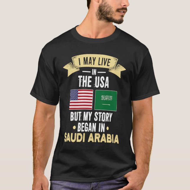 Camiseta My story began in saudi arabia (Anverso)
