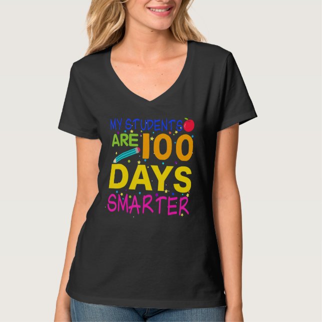 Camiseta My Students are 100 Days Smarter 100 days of schoo (Anverso)