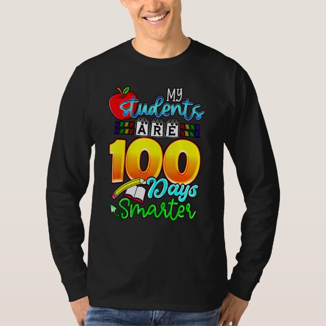 Camiseta My Students Are 100 Days Smarter Happy Teacher Sch (Anverso)