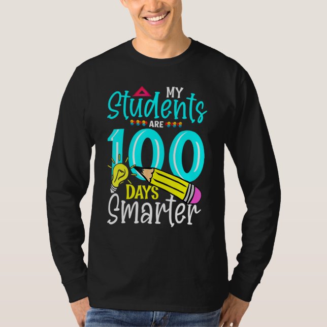 Camiseta My Students Are 100 Days Smarter School Gift Kids  (Anverso)