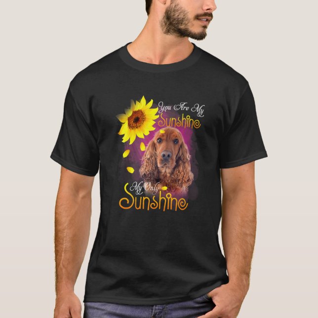 Camiseta My Sunshine Cocker Spaniel Dog With Sunflowers (Anverso)