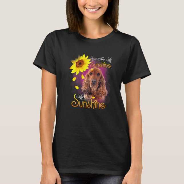 Camiseta My Sunshine Cocker Spaniel Perro con girasoles (Anverso)