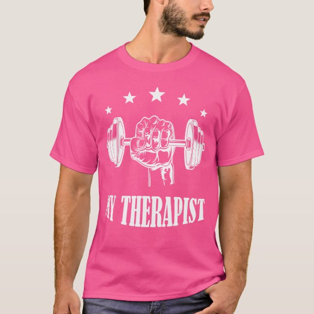 Camiseta My Therapist Barbell Workout (Anverso)