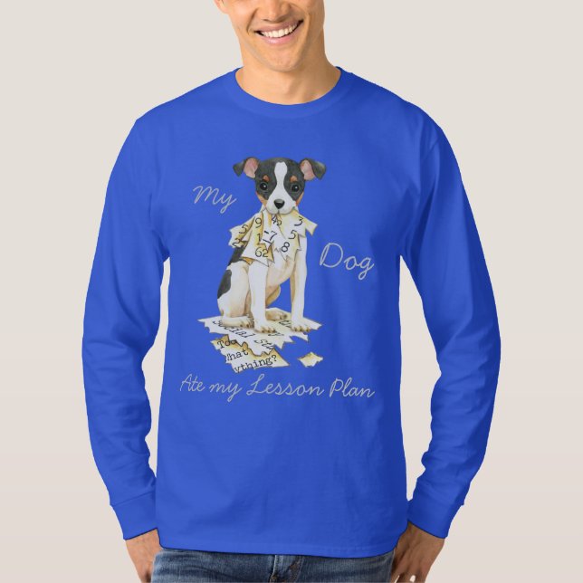 Camiseta My Toy Fox Terrier comió mi plan de clases (Anverso)
