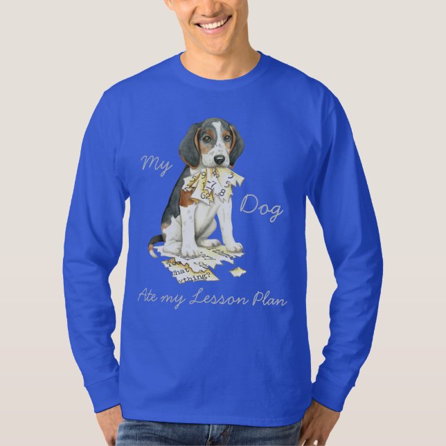 Camiseta My Treeing Walker Coonhound Ate Mi Plan de Leccion (Anverso)