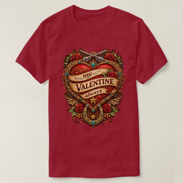 Camiseta My valentine  (Diseño del anverso)