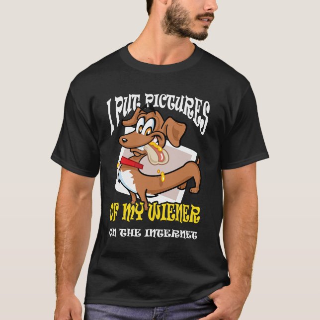 Camiseta My Weiner On The Internet Dachshund Shirt Weiner D (Anverso)