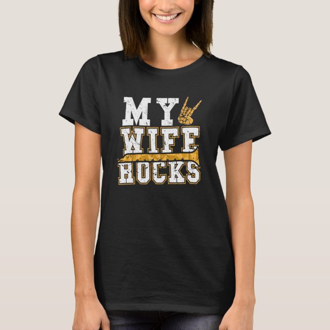 Camiseta My Wife Rocks Fluting & Flute (Anverso)