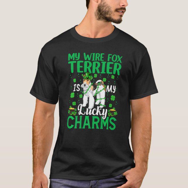 Camiseta My Wire Fox Terrier Es Mi Lucky Charms Perro St Pa (Anverso)