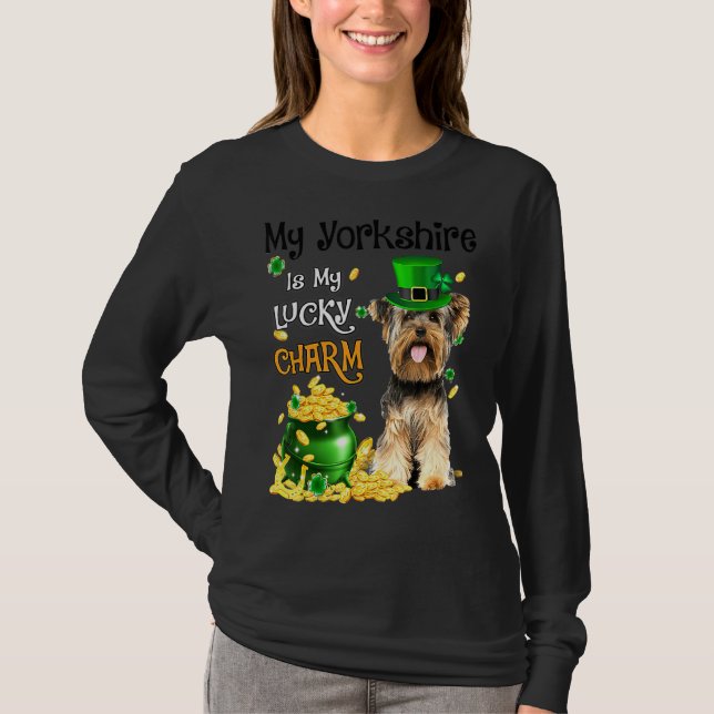 Camiseta My Yorkshire Terrier Es Mi Afortunado Encanto Perr (Anverso)