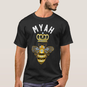 Camiseta Myah Name Myah Birthday Gifts Queen Crown Bee Myah