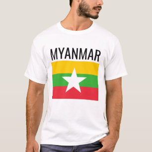 Camiseta Myanmar // Bandera nacional mundial