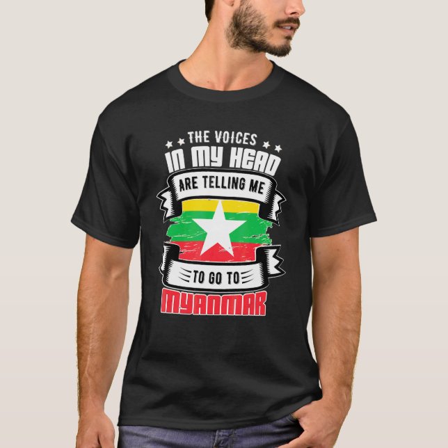 Camiseta Myanmar En Mi Cabeza (Anverso)