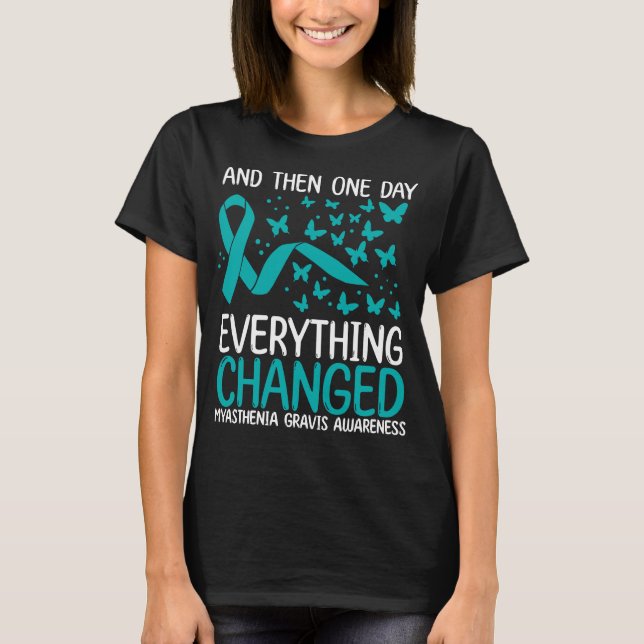 Camiseta Myasthenia Garvis Awareness Ribbon Garvis Month (Anverso)