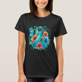 Camiseta Myasthenia Gravis Cinta de Conciencia Verde azulad