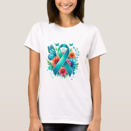 Camiseta Myasthenia Gravis Cinta de Conciencia Verde azulad