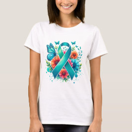 Camiseta Myasthenia Gravis Cinta de Conciencia Verde azulad