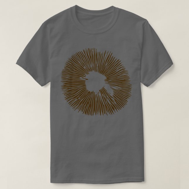 Camiseta Mycology Mushroom Stencil de impresión (Diseño del anverso)