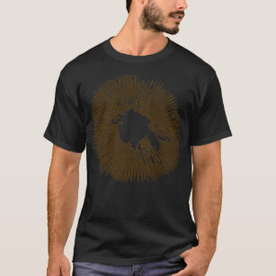 Camiseta Mycology Mushroom Stencil de impresión