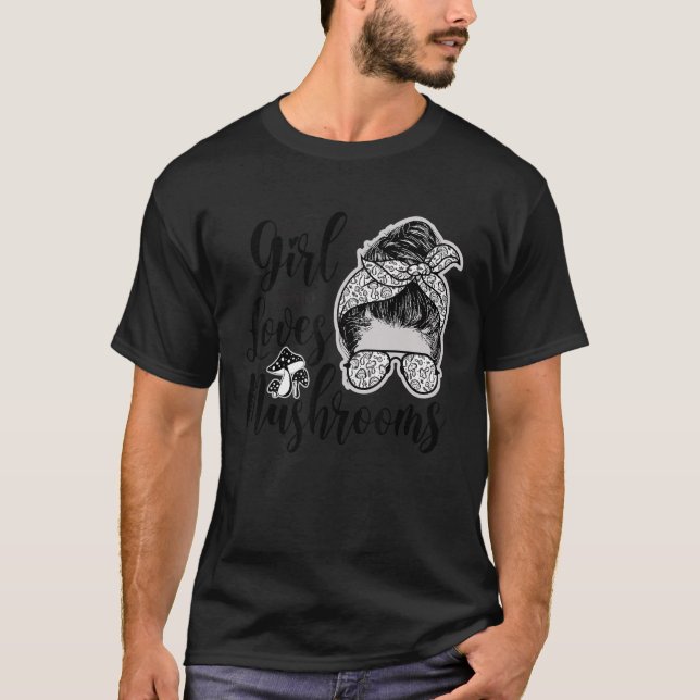 Camiseta Mycology Mushroom Un Chica que ama los hongos (Anverso)