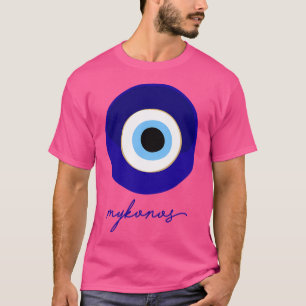 Camiseta Mykonos - Grecia Mati Edition Blue White.