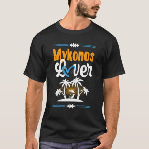Camiseta Mykonos Love Vacation Heart Greece