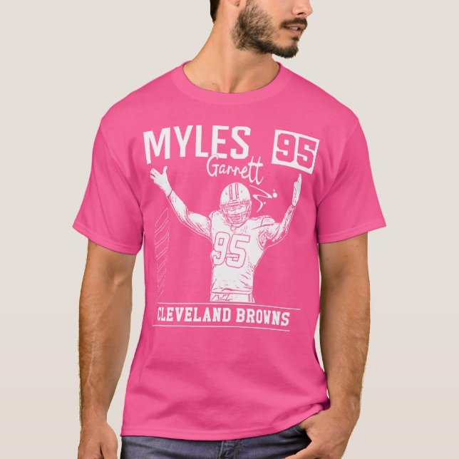 Camiseta Myles Garrett Cleveland Browns Retro blanco (Anverso)