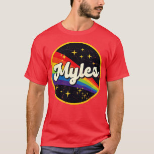Camiseta Myles Rainbow In Space Vintage Grunge Style