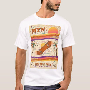 Camiseta MYN Vintage Años 70 Atardecer Skateboard Palma