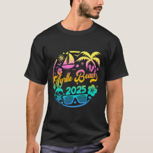 Camiseta Myrtle Beach 2025 Family Vacation Beach Matching G