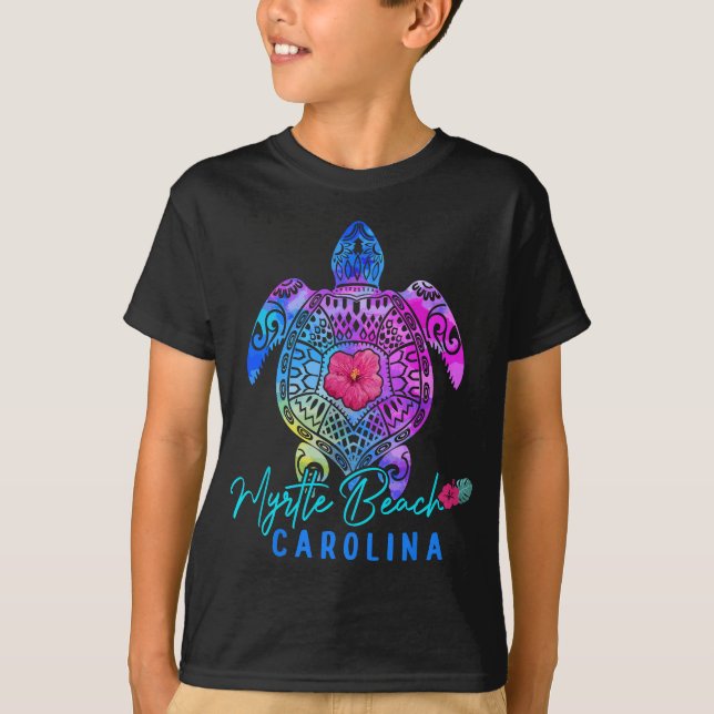 Camiseta Myrtle Beach Carolina Tie Dye Sea Turtle Vacation