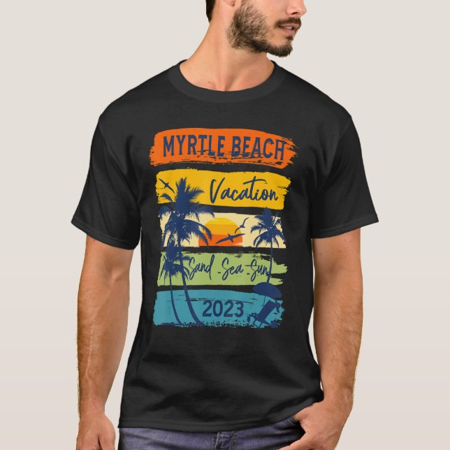 Camiseta Myrtle Beach Carolina Vacation 2023 Family Group S (Anverso)