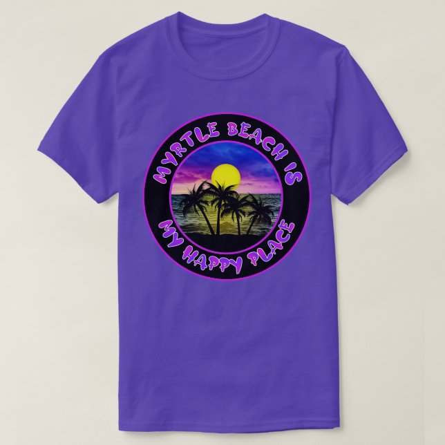 Camiseta MYRTLE BEACH ES MI FELIZ LUGAR Sunset Scene (Diseño del anverso)