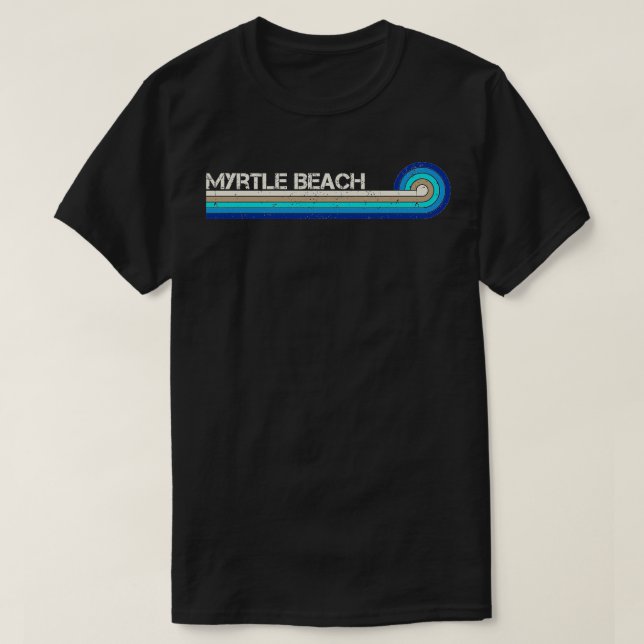 Camiseta Myrtle Beach Retro Stripes (Diseño del anverso)