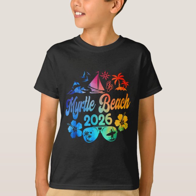 Camiseta Myrtle Beach South Carolina 2026 Vacation Beach Ti (Anverso)