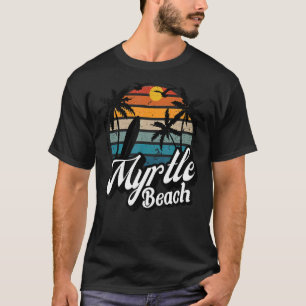 Camiseta Myrtle Beach South Carolina Palm Tree Surf 70's Re