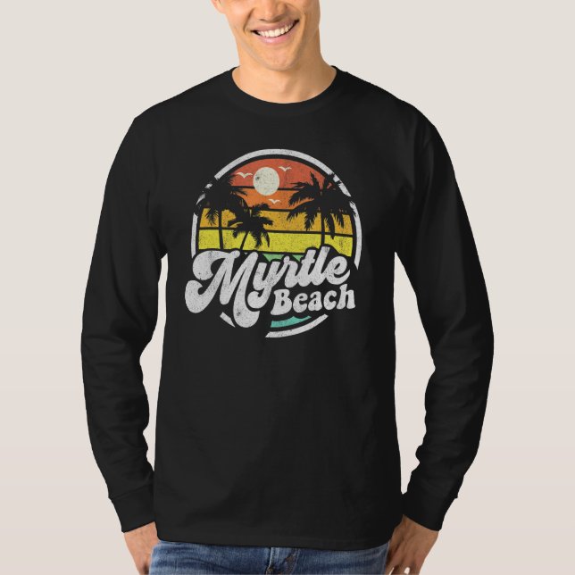 Camiseta Myrtle Beach South Carolina Retro 70 Vaca de época (Anverso)