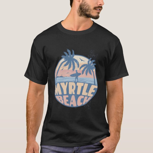 Camiseta Myrtle Beach South Carolina Surf Summer Vacation V (Anverso)