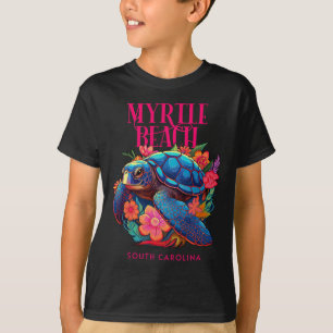 Camiseta Myrtle Beach South Carolina Tortuga de playa flora