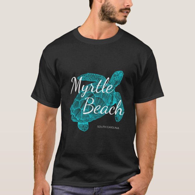 Camiseta Myrtle Beach South Carolina Vacation With A Turtle (Anverso)