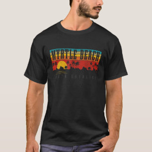 Camiseta Myrtle Beach South Carolina Vintage Retro Sunset S